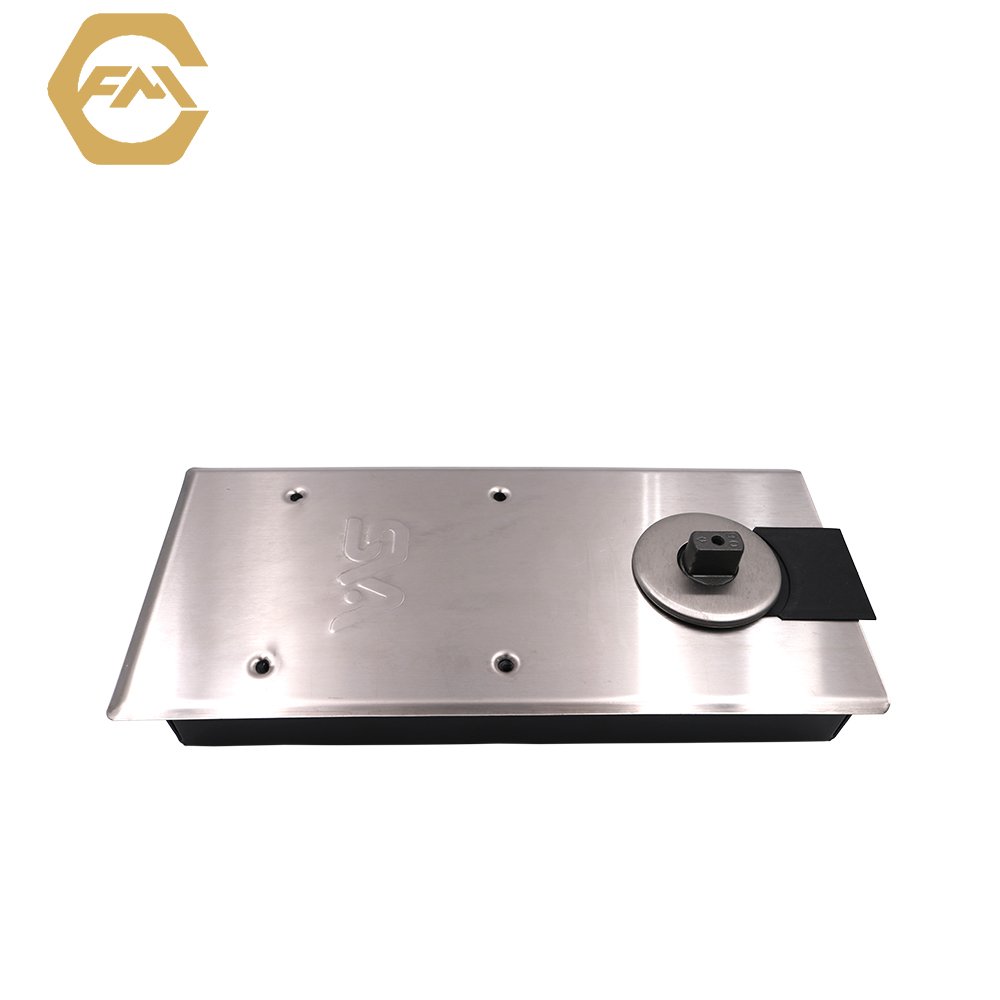 FAM-65 Automatic Glass Fitting Combo Heavy Duty Hotel Gate Self-closing Pressed Iron Glass Door Floor Spring