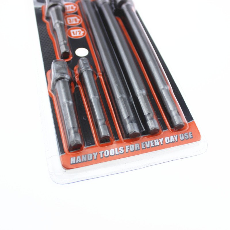 6 PCS Impact Socket Adapter Set Extension Bar Connecting Rod Fittings of Machine Hardware Tools Home Use