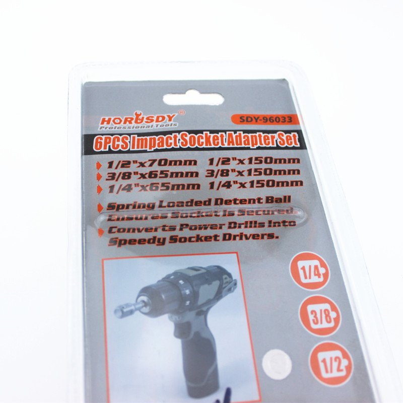 6 PCS Impact Socket Adapter Set Extension Bar Connecting Rod Fittings of Machine Hardware Tools Home Use