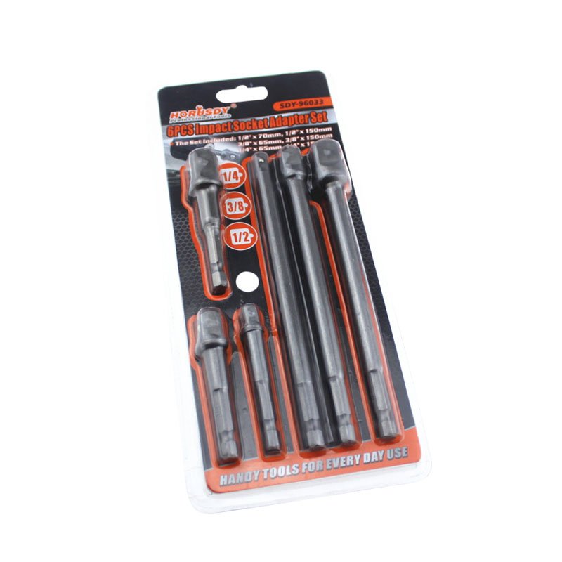 6 PCS Impact Socket Adapter Set Extension Bar Connecting Rod Fittings of Machine Hardware Tools Home Use