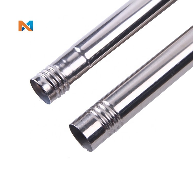 3 section connect stainless steel mop handle extension telescopic broom rod