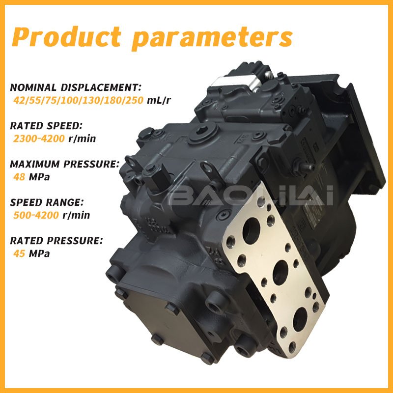 90R130 90L130 90R hydraulic pump cover plate with control feedback connecting rod, without control module, 90R130CA1BBP3C8 bomba