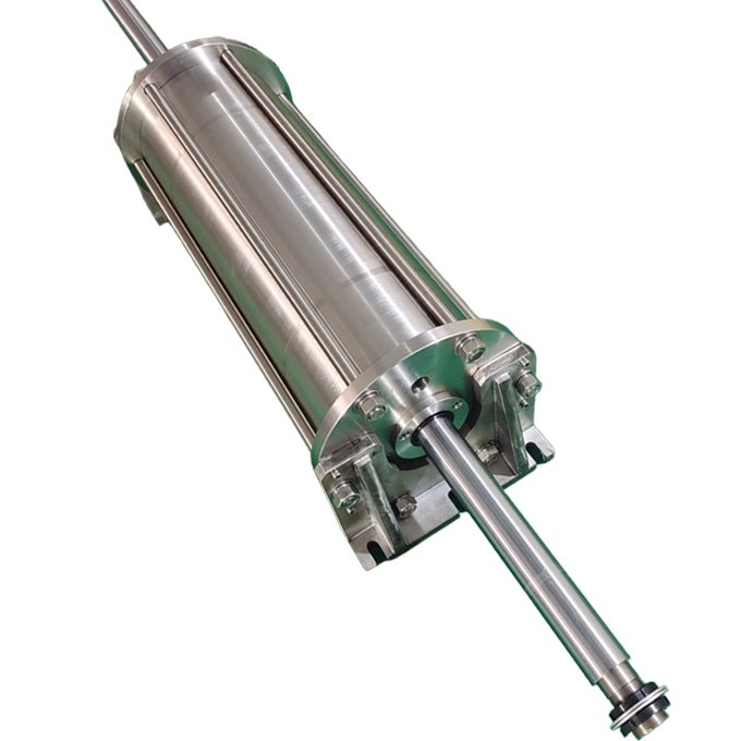 Stainless steel oil cylinder with buffer sealing stable operation single acting flange connecting tie rod hydraulic cylinder