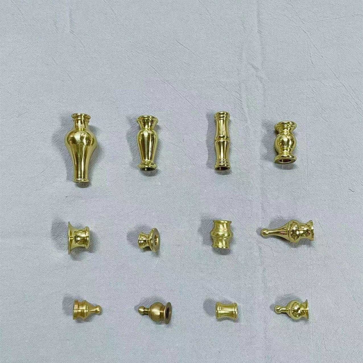 YUESHEN All Copper Die Cast French Table Lamp Floor Lamp Connector Brass Bamboo Knot Connecting Rod DIY Lighting Accessories