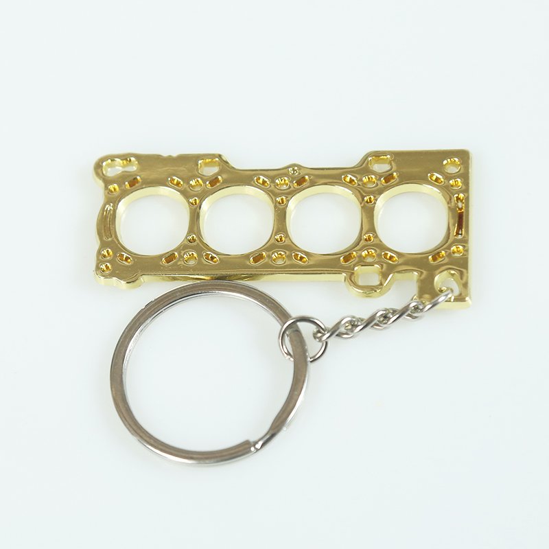 Engine head gasket hood gasket environmentally friendly plating does not fade car charm crafts keychain