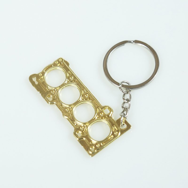 Engine head gasket hood gasket environmentally friendly plating does not fade car charm crafts keychain