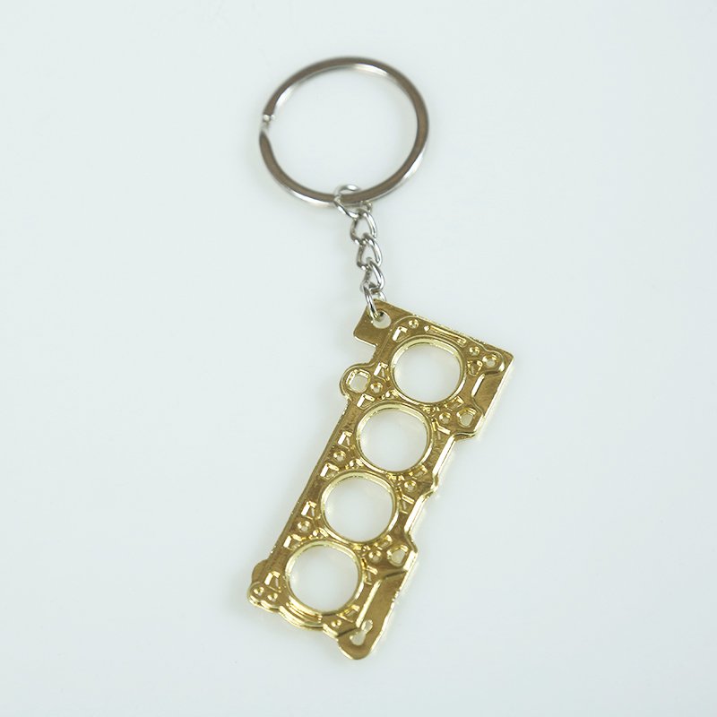 Engine head gasket hood gasket environmentally friendly plating does not fade car charm crafts keychain