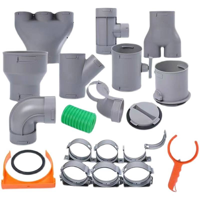 Fresh air system pipeline accessories air duct accessories 110 change 75 joint ABS variable diameter U -shaped three -way fresh air system