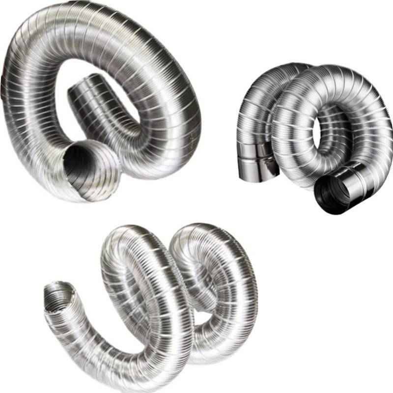 32mm high -temperature exhaust pipe Stainless steel metal hose furnace pipe exhaust gas pipe ventilation pipe high temperature pipe