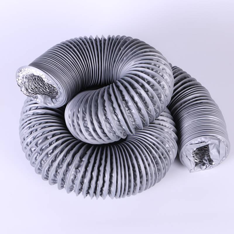 Exhaust pipe composite high -temperature aluminum foil ventilation pipeline fresh air system smoke drain thick steel wire telescopic hose