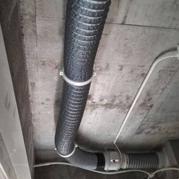 Exhaust pipe composite high -temperature aluminum foil ventilation pipeline fresh air system smoke drain thick steel wire telescopic hose