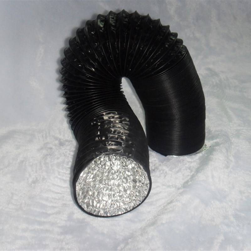 Black and thicker PVC aluminum tubes 200mm*8m new wind system hoses for air exchange Y-team ventilation