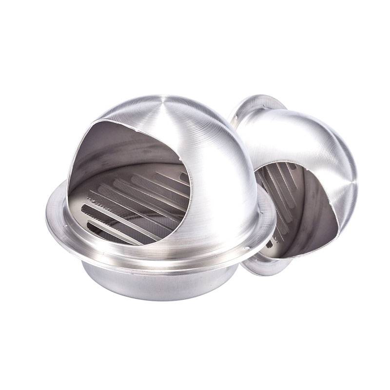 Fresh air system 304 stainless steel hood outer wall windproof windproof anti -mosquito cover air outlet breathable cap exhaust hood out of the air outlet
