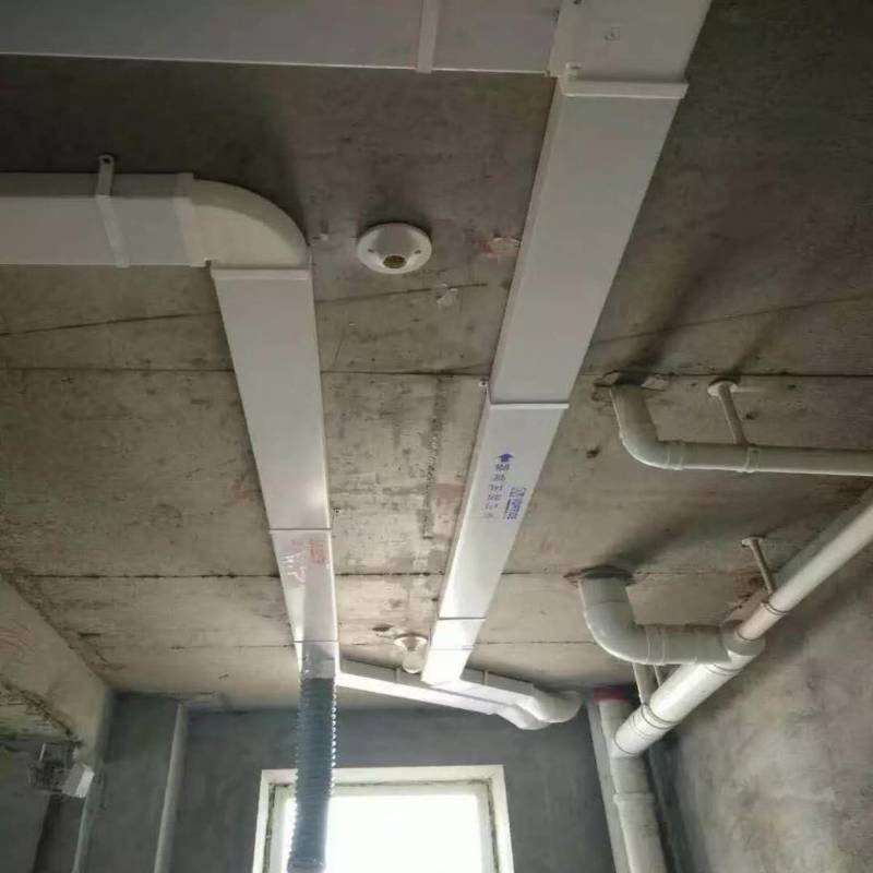 Fresh air system top ventilation PVC square tube room ventilation gas replacement smoke passing beam and flat pipe 160 round-to-75