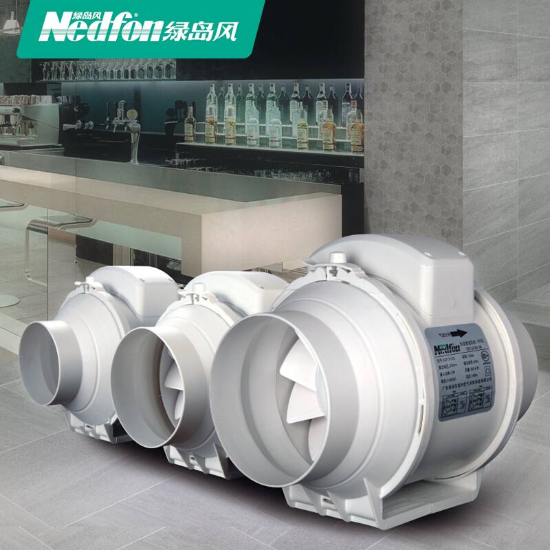 Green Island wind replacement fans oblique booster pipeline fan bathroom exhaust fan low noise delivery fan kitchen pump