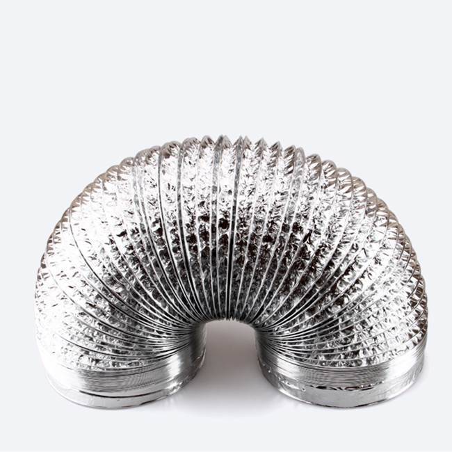 Double -layer thickened fresh air system aluminum foil pipe hose 4 -inch ventilation exhaust telescopic pipe can be connected to PVC110 pipeline