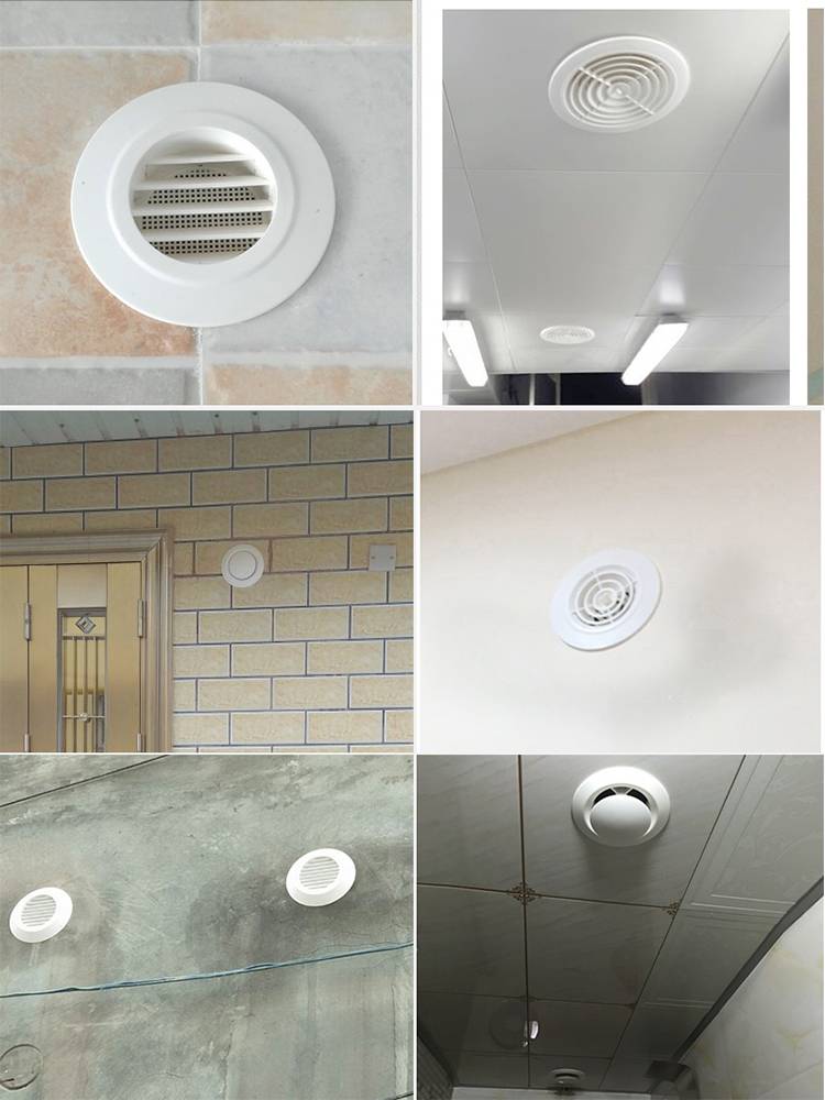 ABS fresh air central air -conditioning system exhaust air out of the air -shaped cymbal air outlet exhaust mesh hood