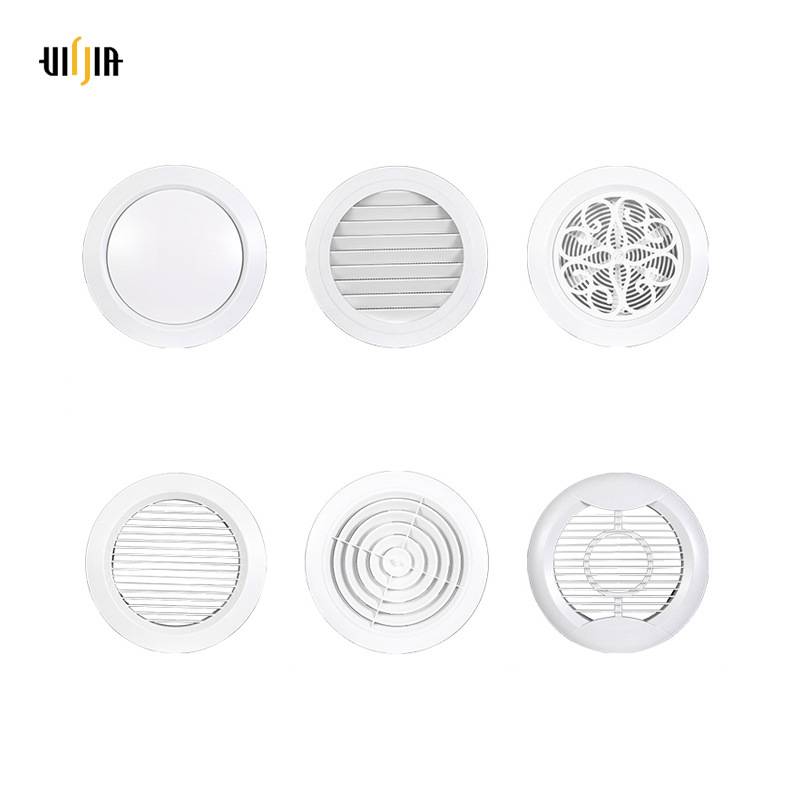ABS fresh air system exhaust port decoration of shutter ventilation fan out of the air outlet outdoor round exhaust holes mesh