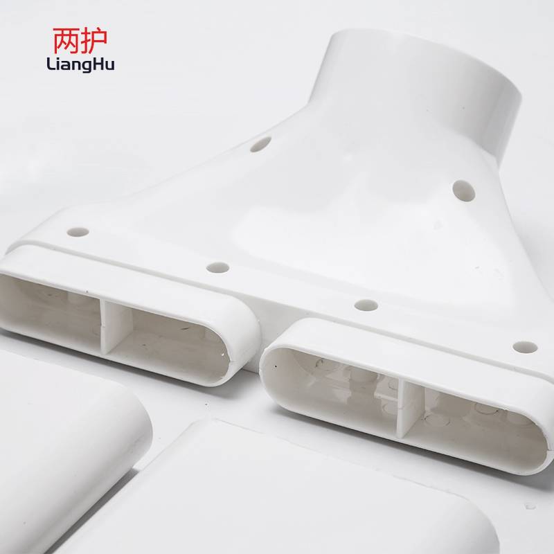 Two protection ABS fresh air pipelines, flat tube flat tube PVC75110160 flue fan ventilation conversion interior system