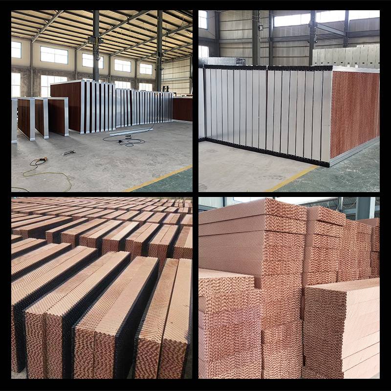 Water curtain wall cooling system stainless steel internal circular wet curtain paper all -in -one water curtain fan breeding greenhouse factory equipment