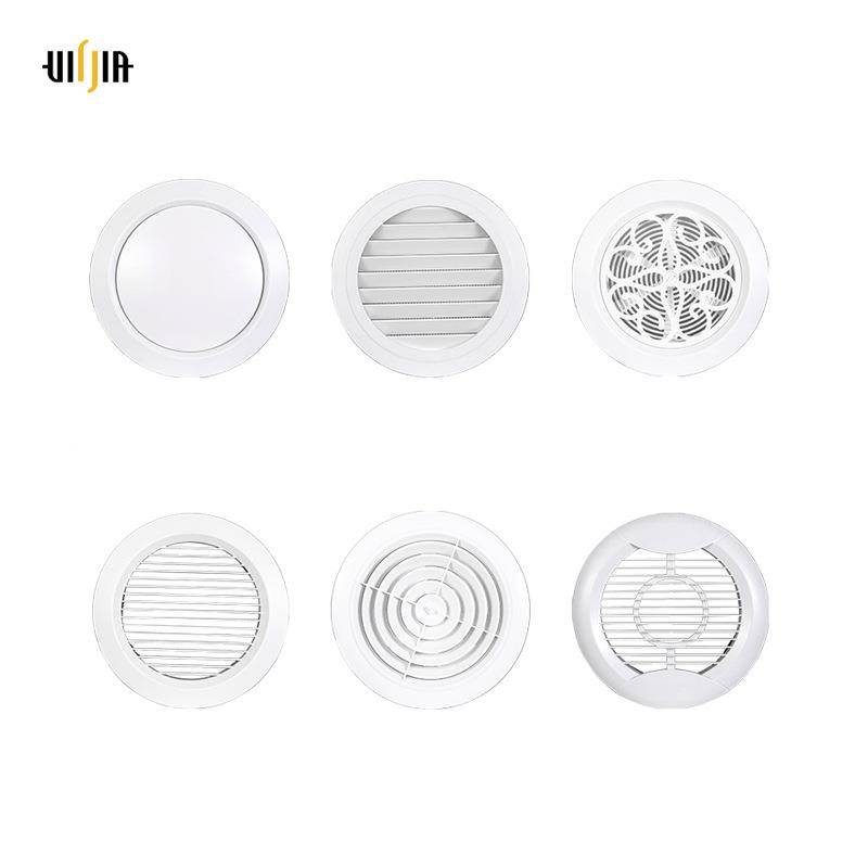 ABS fresh air system exhaust port decoration of shutter ventilation fan out of the air outlet outdoor round exhaust holes mesh