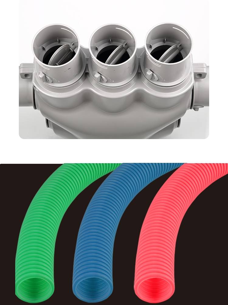 The fresh air system is really like a split box metal branch box PE pipe 150 110, one point 7, 10, 10 free speakers