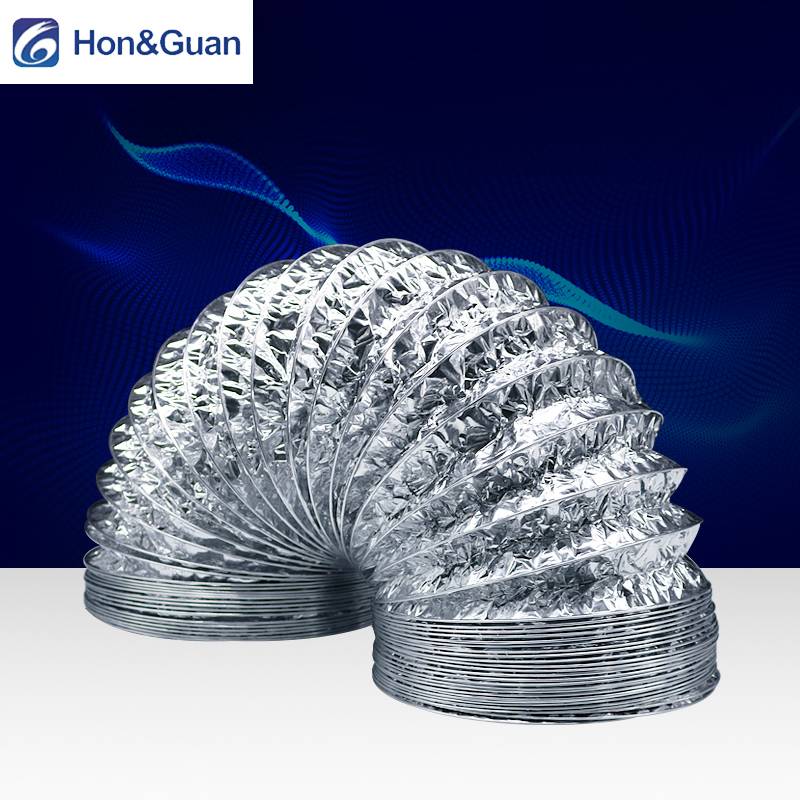Fresh air system double -layer thickened range hoods telescopic ventilation aluminum foil hose 100/150/200 exhaust pipe 9 meters