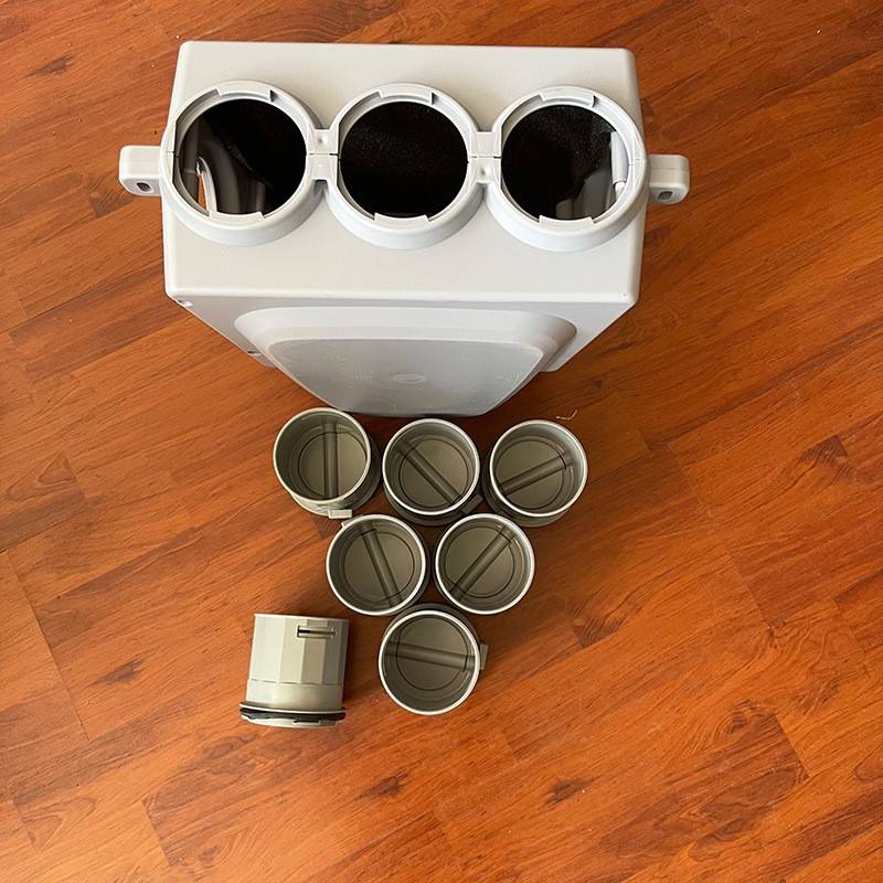 Fresh air system ABS splitting boxes, silence noise reduction, seven essential PE pipe split box fresh air accessories outlet