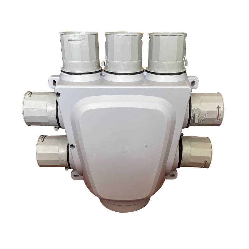 Fresh air system ABS splitting boxes, silence noise reduction, seven essential PE pipe split box fresh air accessories outlet