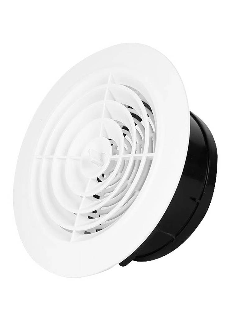 Indoor fresh air system ABS inlet exhaust port 75/100/125/150/200 Plastic circular mellow air outlet