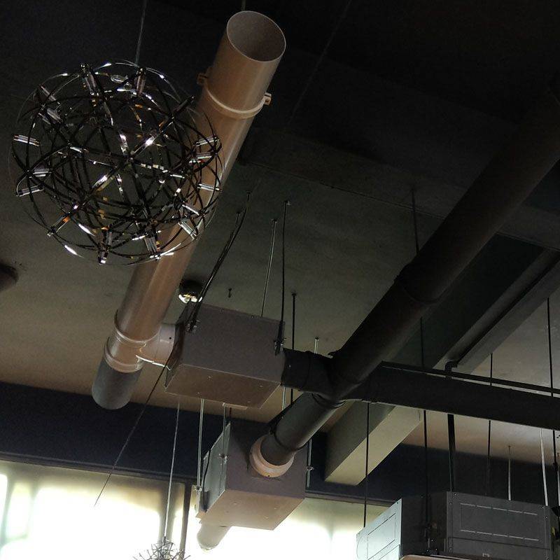 AIR EXHAUST SYSTEM FOR THE FIRECRACKER AT THE KTV HOTEL FOR THE NEW WIND VENTILATOR IN THE MUTINY ROOM