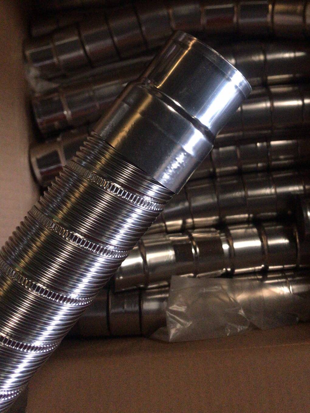 304 stainless steel hose High -temperature flue exhaust pipe 50/60/70/80/90/100/110mm 1.5 meters of tobacco pipes