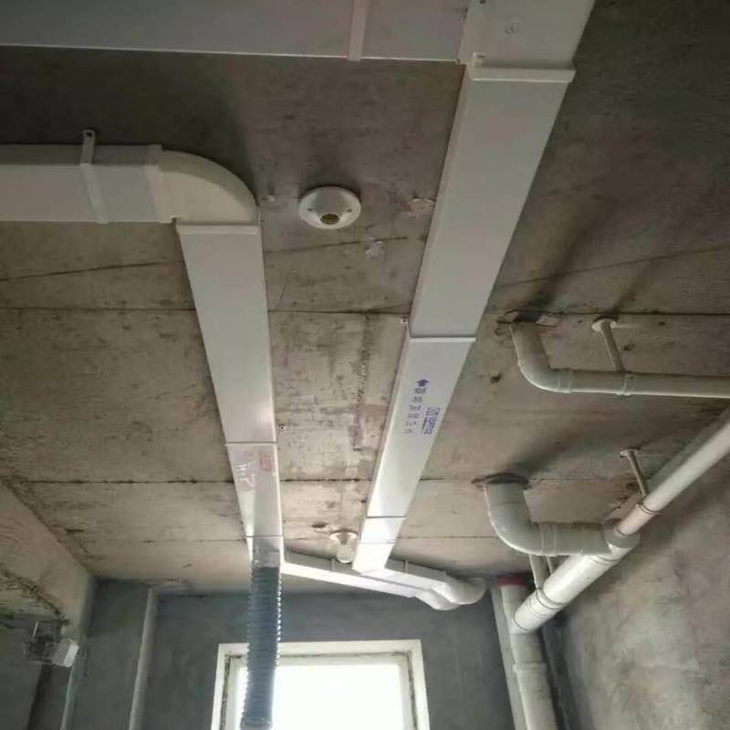 Fresh air system top ventilation PVC square tube room ventilation gas replacement smoke passing beam and flat pipe 160 round-to-75
