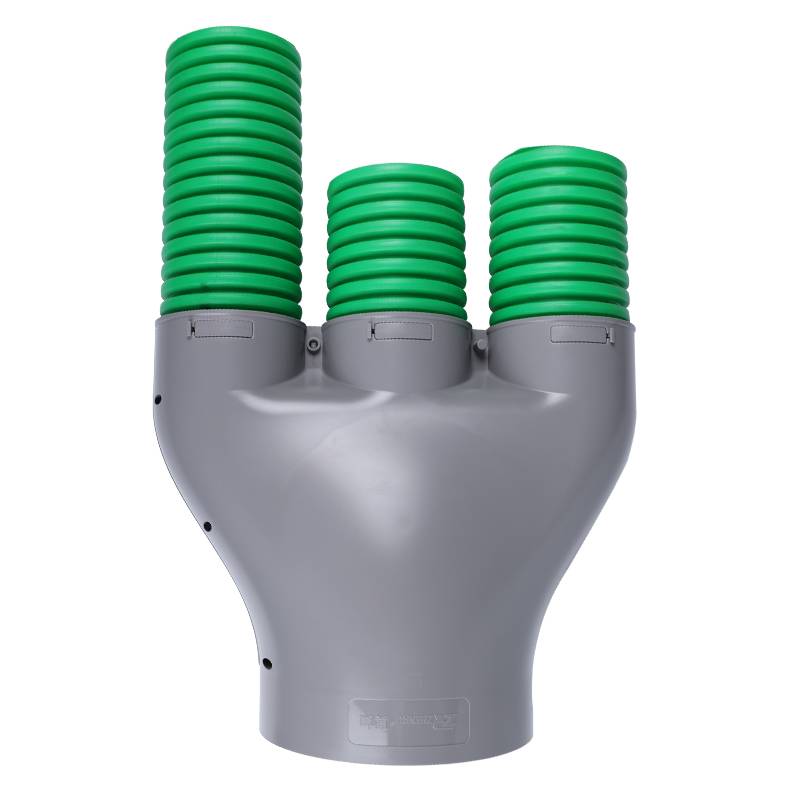 Really as new air system PE pipe accessories directly 90 degrees elbow 75 110 soft PE tube split box oblique three -way wind valve