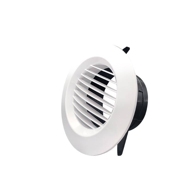 Xinfengkou Central Air Conditioning System indoor ABS exhaust out of round cover decoration into plastic Ai black