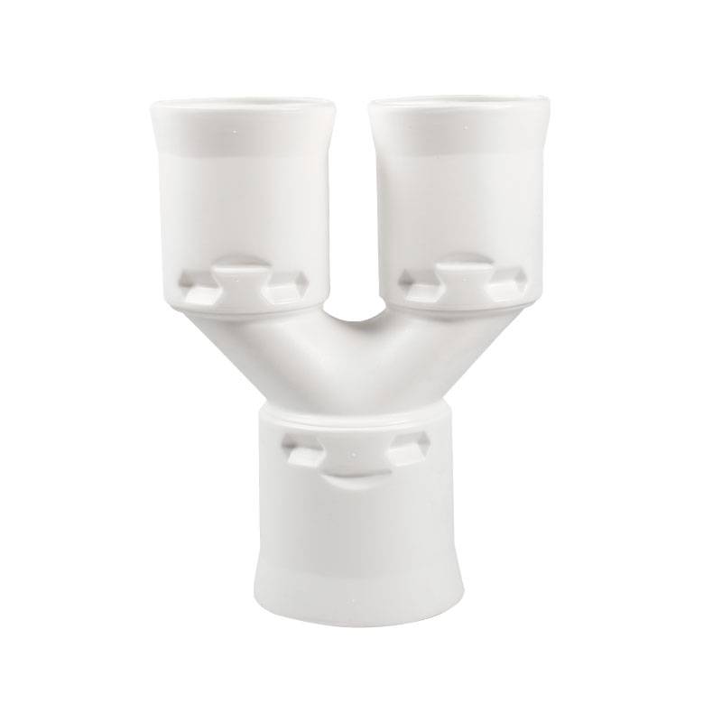 Fresh air system PE pipe accessories top wind belt valve connector horizontal bending three -way variable diameter elbow directly end