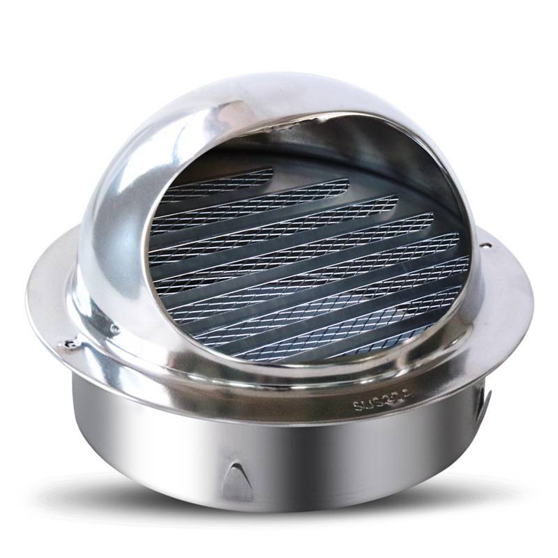 Stainless steel fan outer wall exhaust pipe exhaust pipe covering rain cover -proof cover fresh air system decorative cover exhaust holes
