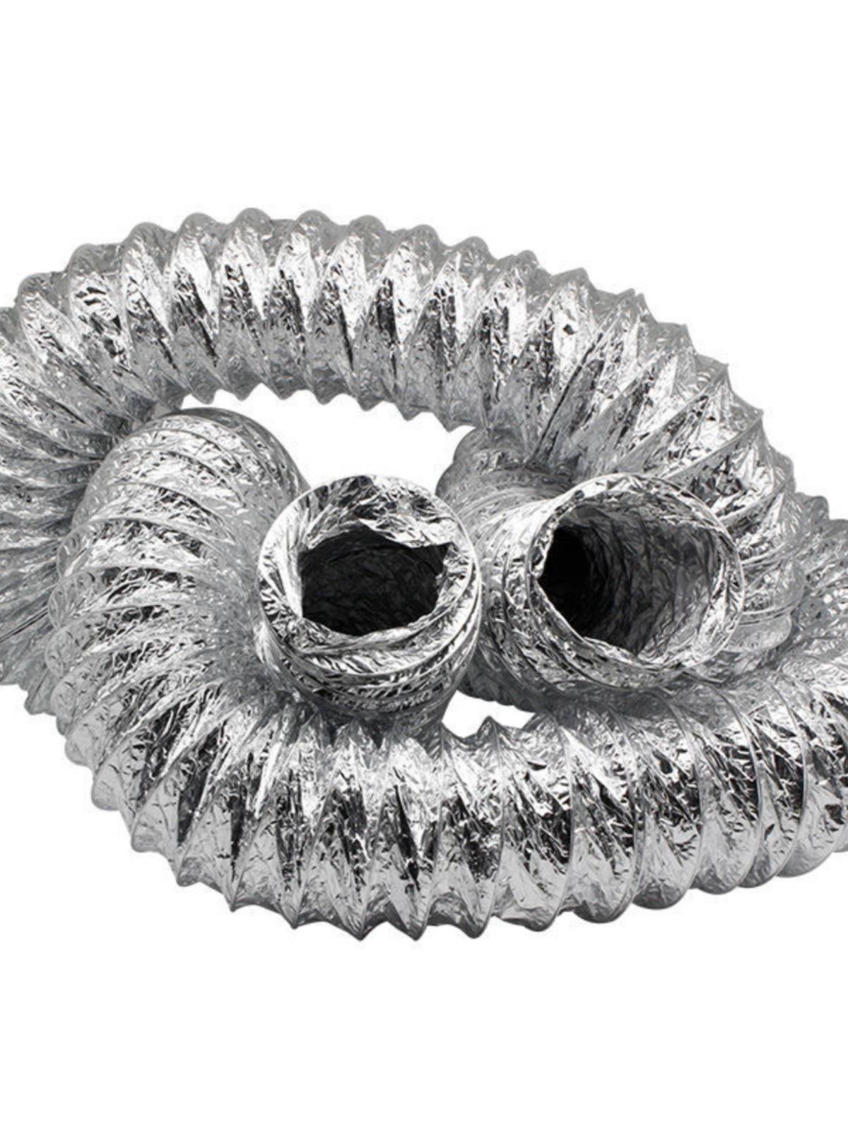 Double -layer thick aluminum foil composite hose replacement fan/fresh air system aluminum foil ventilator, white PVC composite pipe