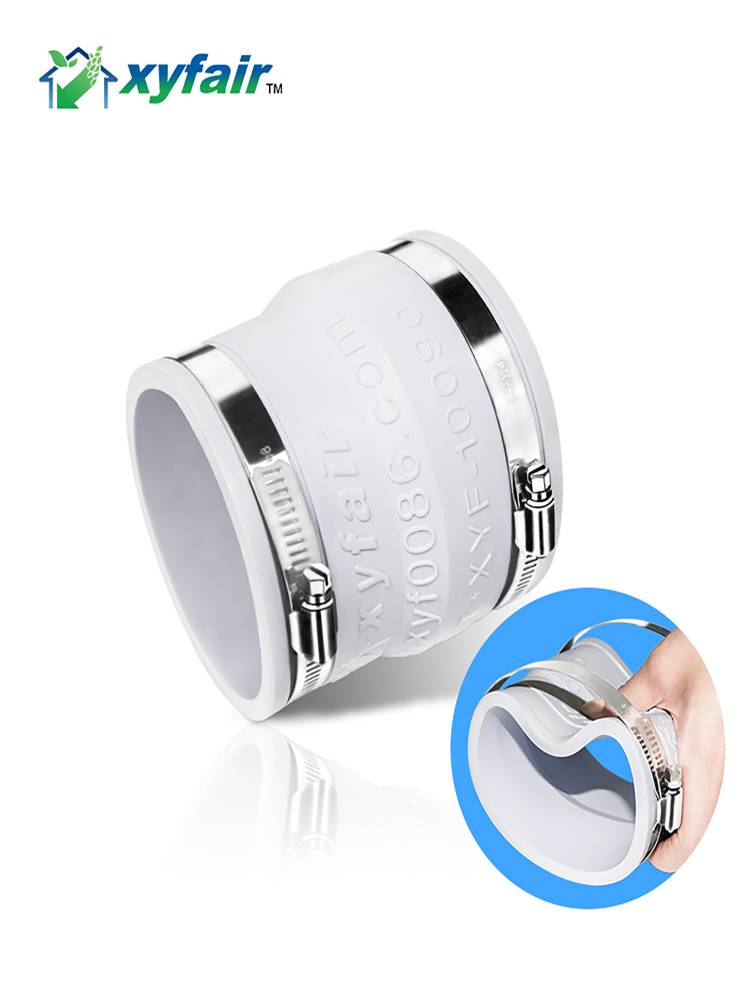 Fresh air system pipe fan connector soft connector PVC pipe soft joint 100m changes 110mm shock absorption sealing