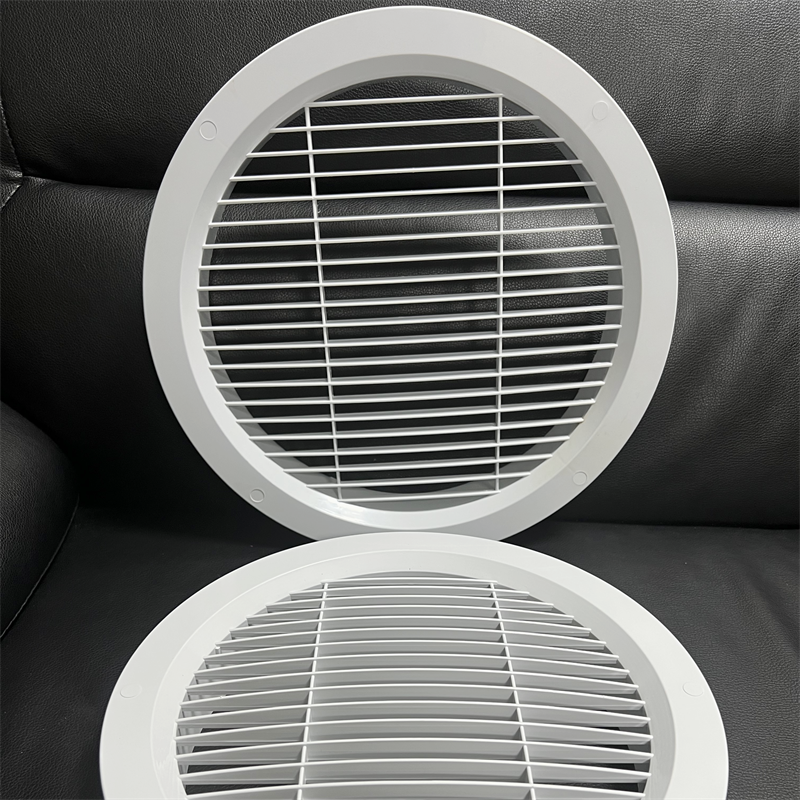 ABS circular air outlet indoor fresh air system air pipeline exhaust port directly blows 0 degrees large air volume round louver