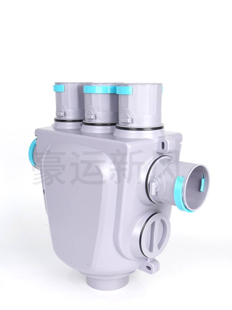 Frozen split box, one point, four new fan, fresh air system pipelines, silence, static pressure box PE pipe new air duct accessories