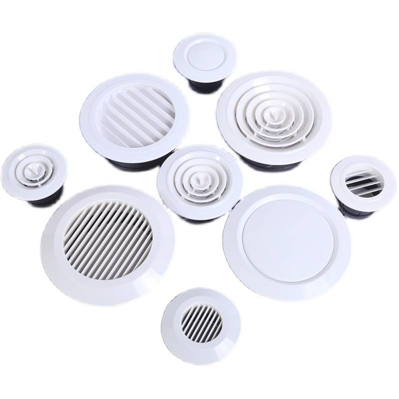 ABS fresh air central air -conditioning system exhaust air out of wind and round blin -style ventilation mesh