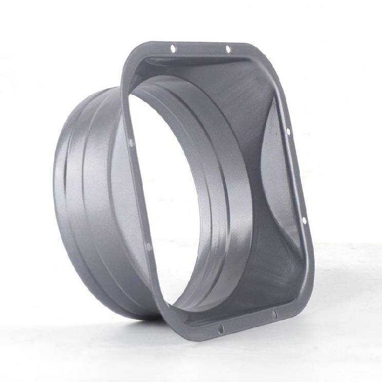 250mm exhaust flange air exhaust pipe square rotary air duct accessories interface fresh air system kitchen tablet ventilation outlet