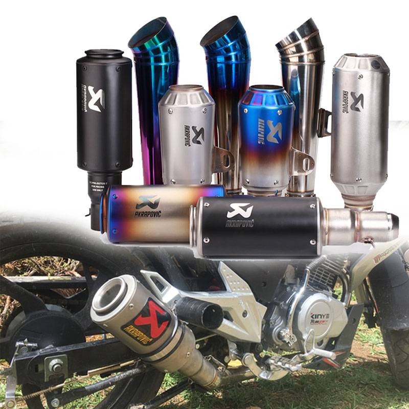 Motorcycles modified exhaust pipe Large displacement sports car audio chimney carbon fiber Scorpio laser laser exhaust pipe universal