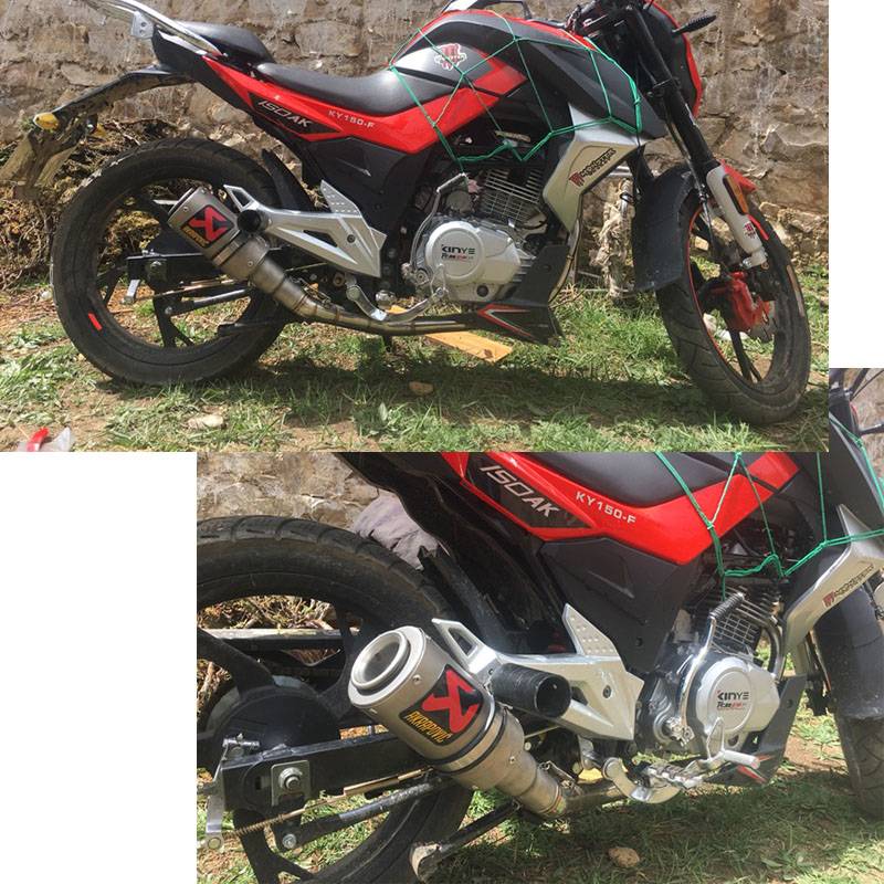 Motorcycles modified exhaust pipe Large displacement sports car audio chimney carbon fiber Scorpio laser laser exhaust pipe universal