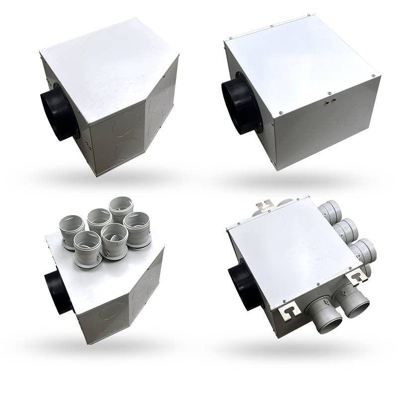 Frozen split boxes one point four Central fresh air system fresh ventilator PE tube static pressure distributor mugard branches