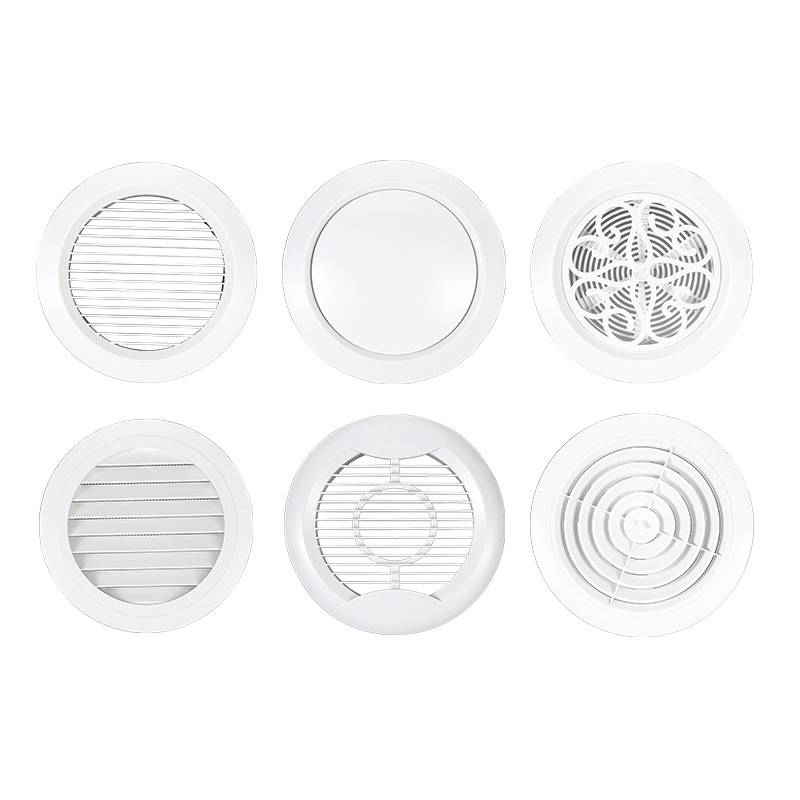 ABS fresh air system exhaust port decoration of shutter ventilation fan out of the air outlet outdoor round exhaust holes mesh
