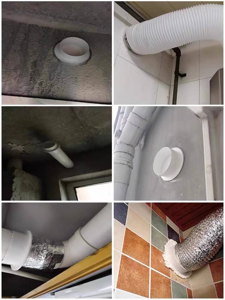Round pipeline stop valve toilet toilet bathing fan exhaust pipe stop valve PVC unidirectional valve anti -return wind 80