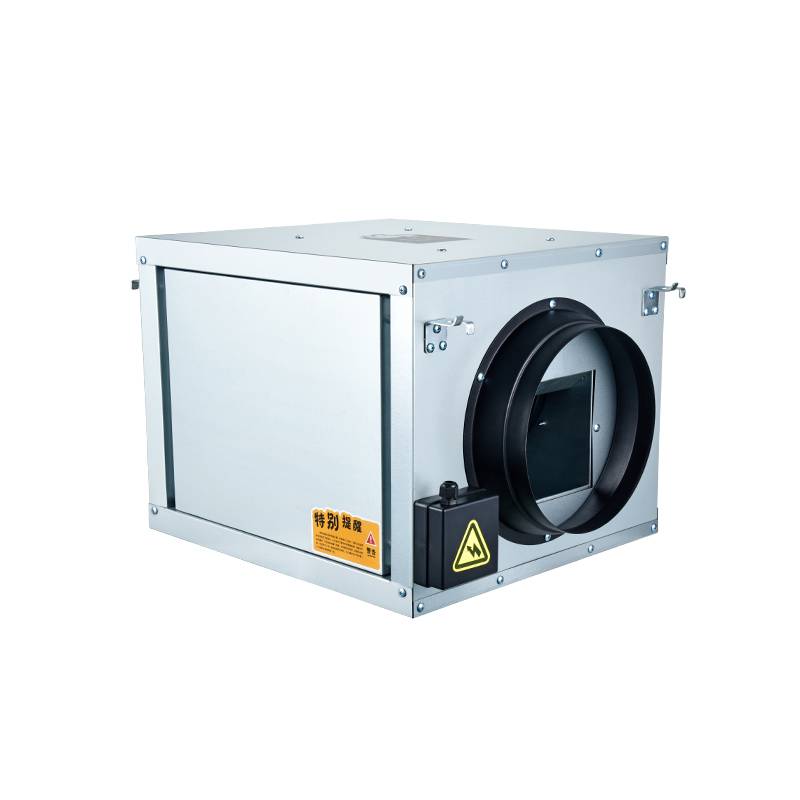Commercial high -temperature -resistant box -type pipeline oil smoke fume fan large air volume strong dust removal fresh air system silent exhaust fan