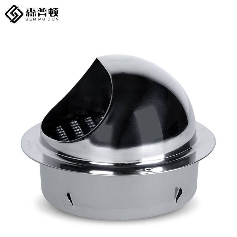 Sperton 304 stainless steel hats outer wall outlet range hood firing air ventilation air cover exhaust hood outdoor exhaust